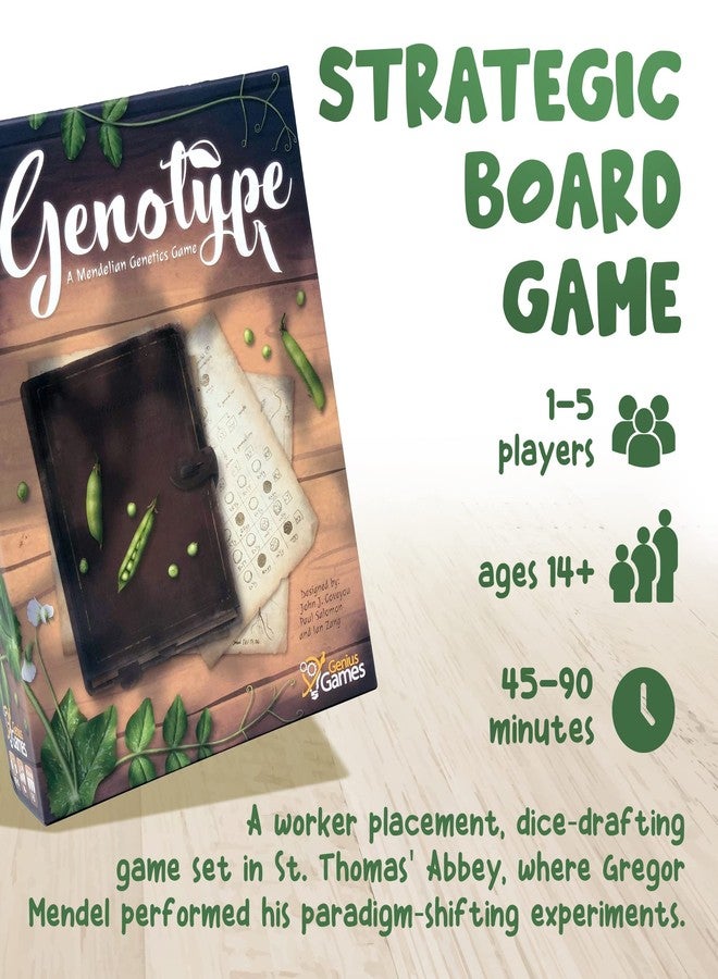 Genius Games Genotype: Mensa Award Winning Genetics Board Game about Mendel's Pea Plants - Image 3